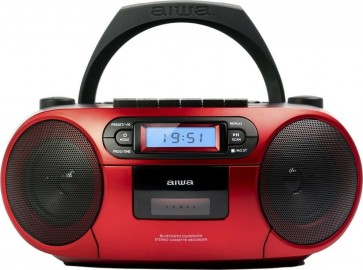 Aiwa Φορητό Ραδιο-CD/MP3/USB/Kασετόφωνο με Bluetooth ΒΒΤC-550 RD